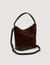 Tangoso suede and leather bucket bag