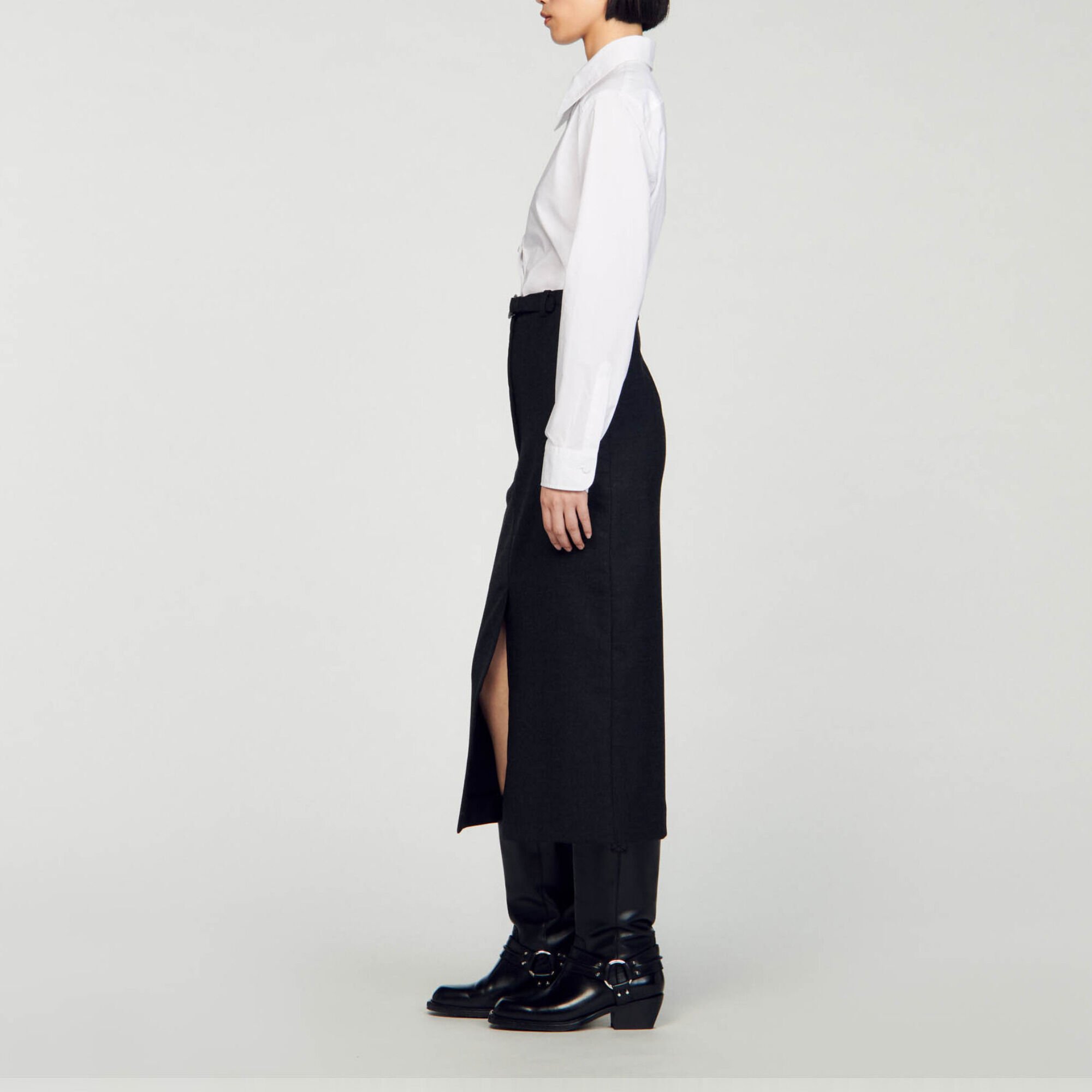 Western buckled pencil skirt