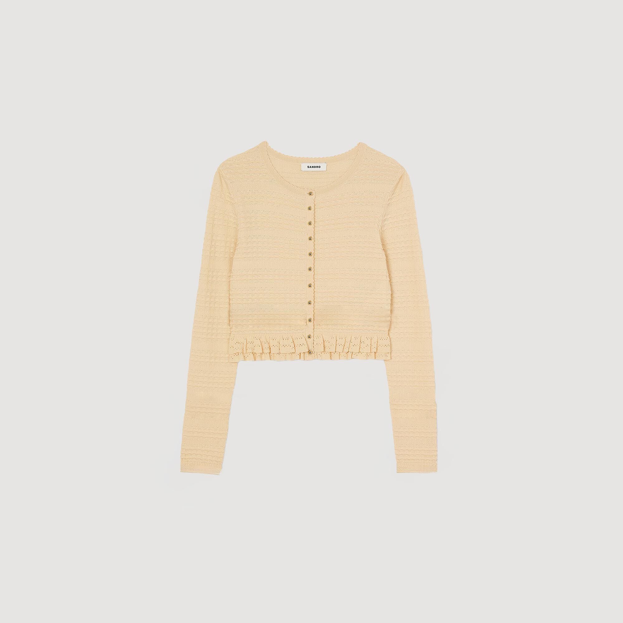 Ruffled cardigan