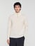 Wool sweater with zipped collar