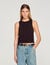 Sleeveless fine knit vest