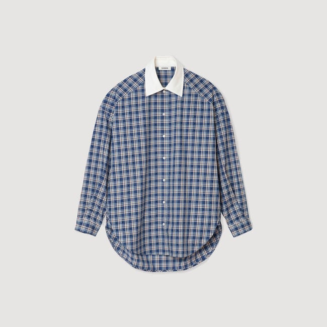 Rhinestone checkered shirt