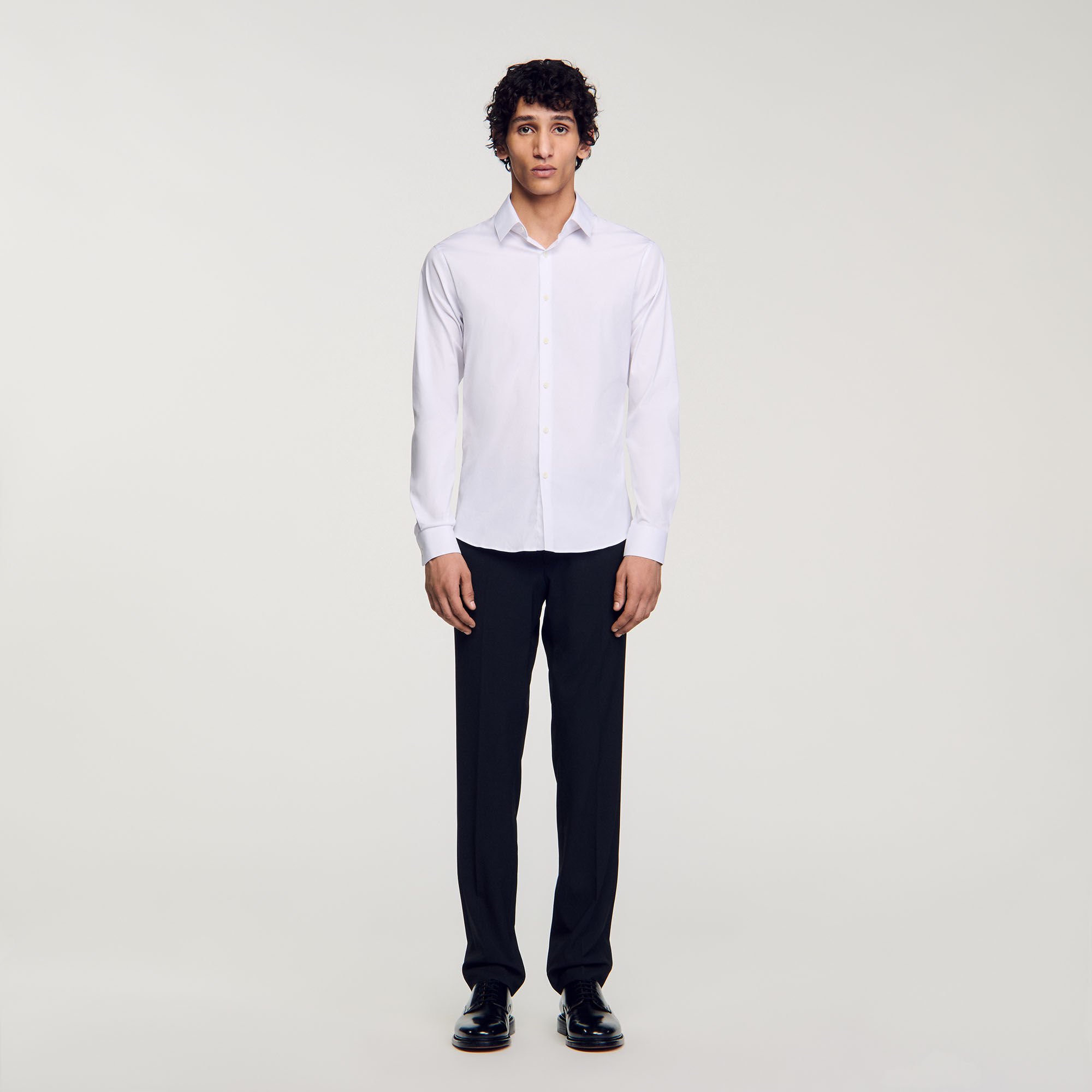 Fitted stretch cotton shirt