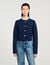 Cardigan with ruffle collar