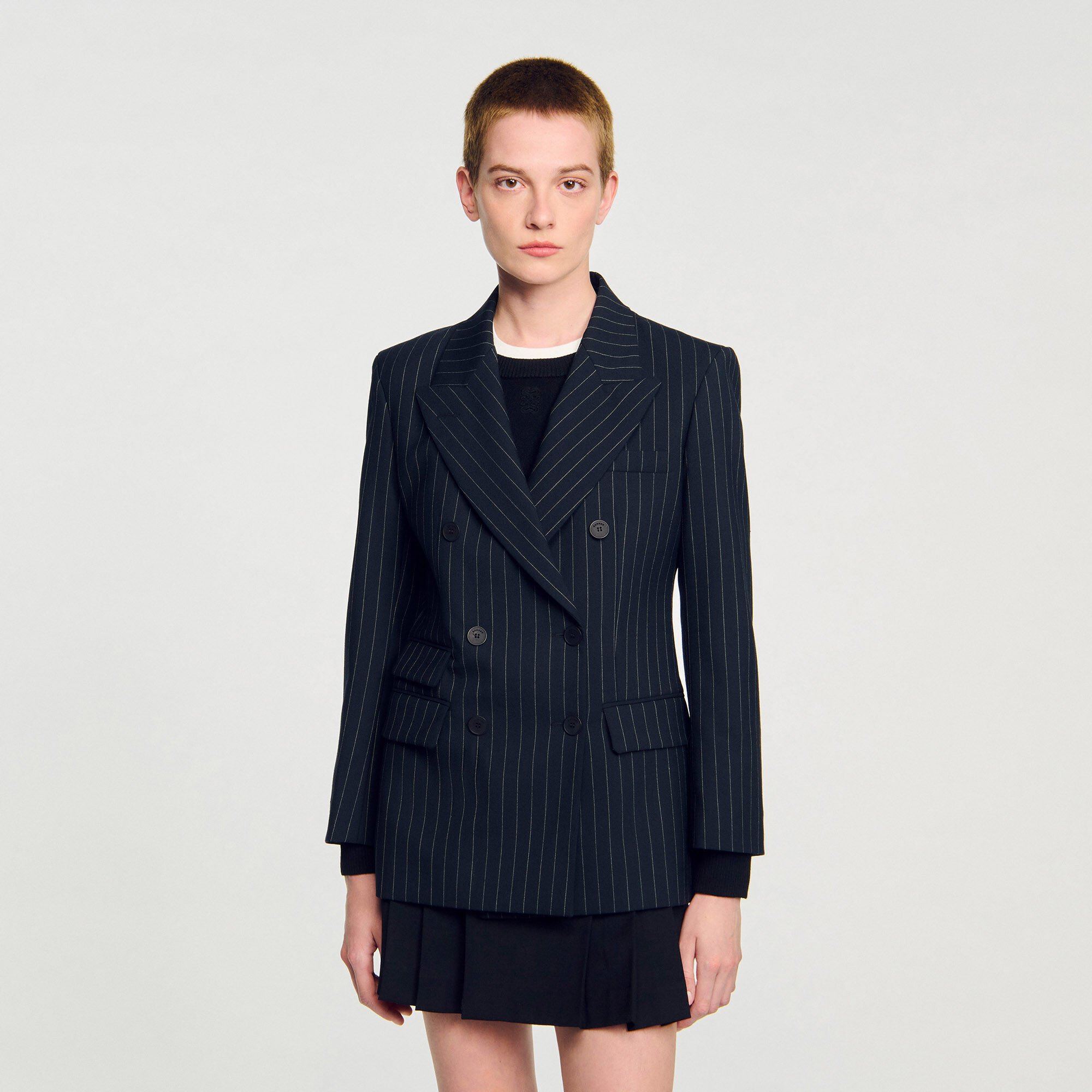 Striped suit jacket