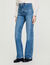 Flared faded jeans