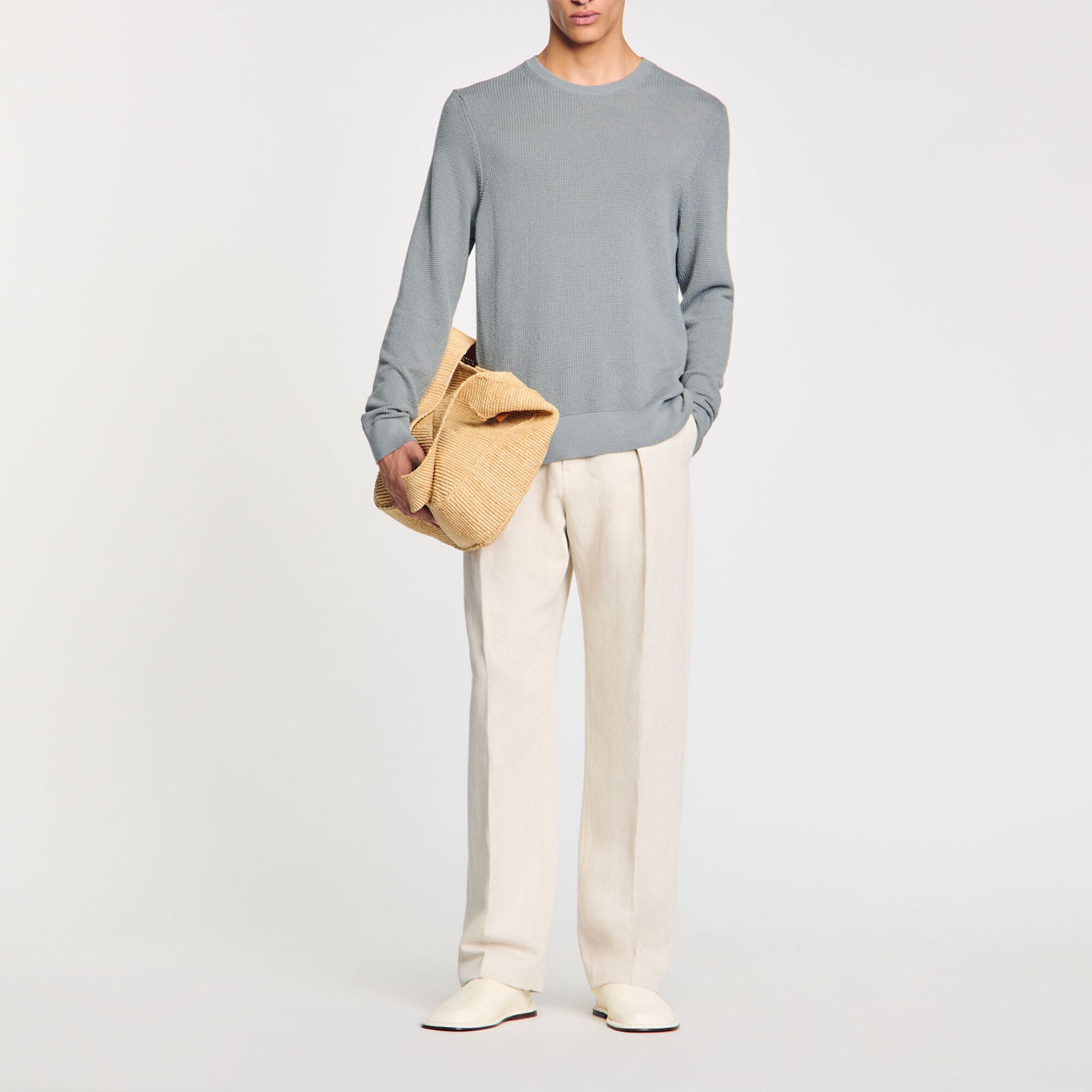 Textured knit sweater