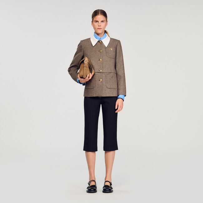 Houndstooth suit jacket