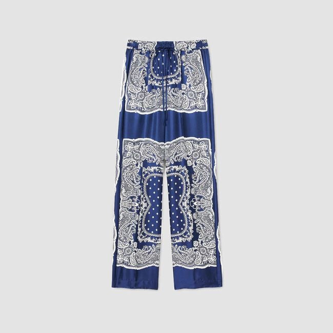 Bandana-print floaty trousers