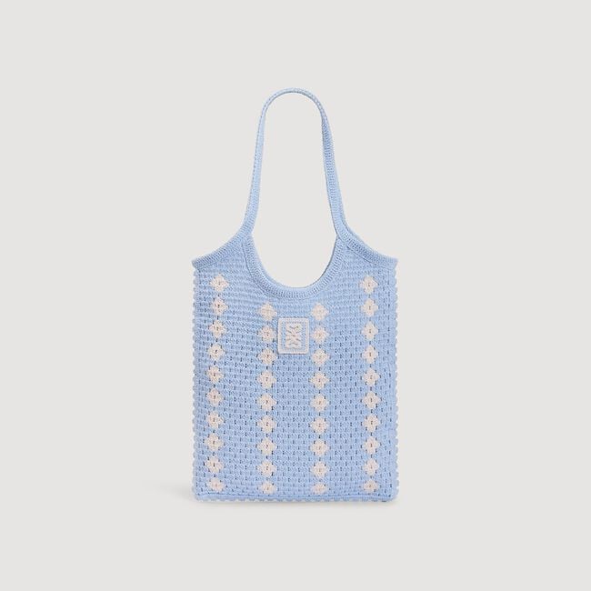 Two-tone crochet bag