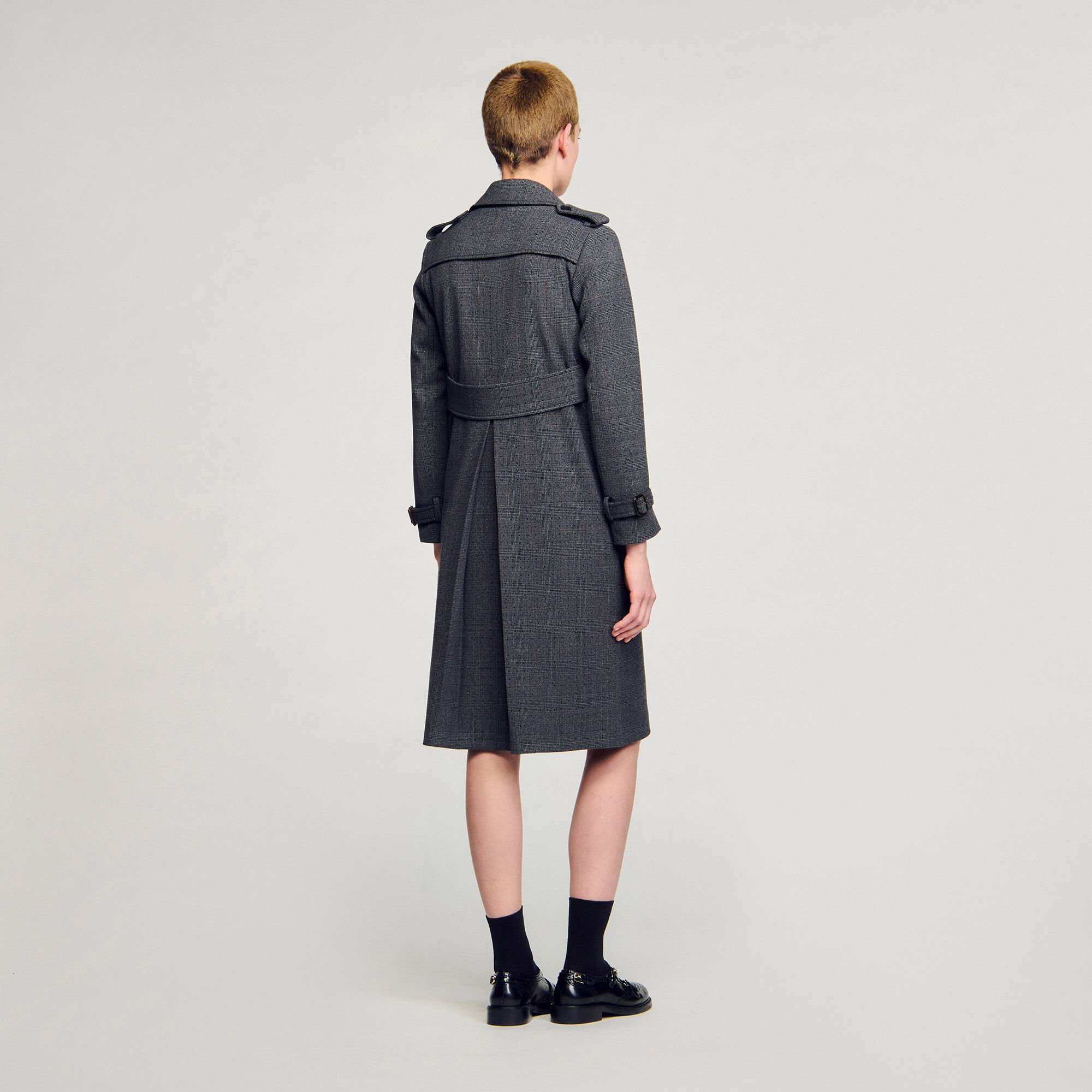 Rhinestone trench coat