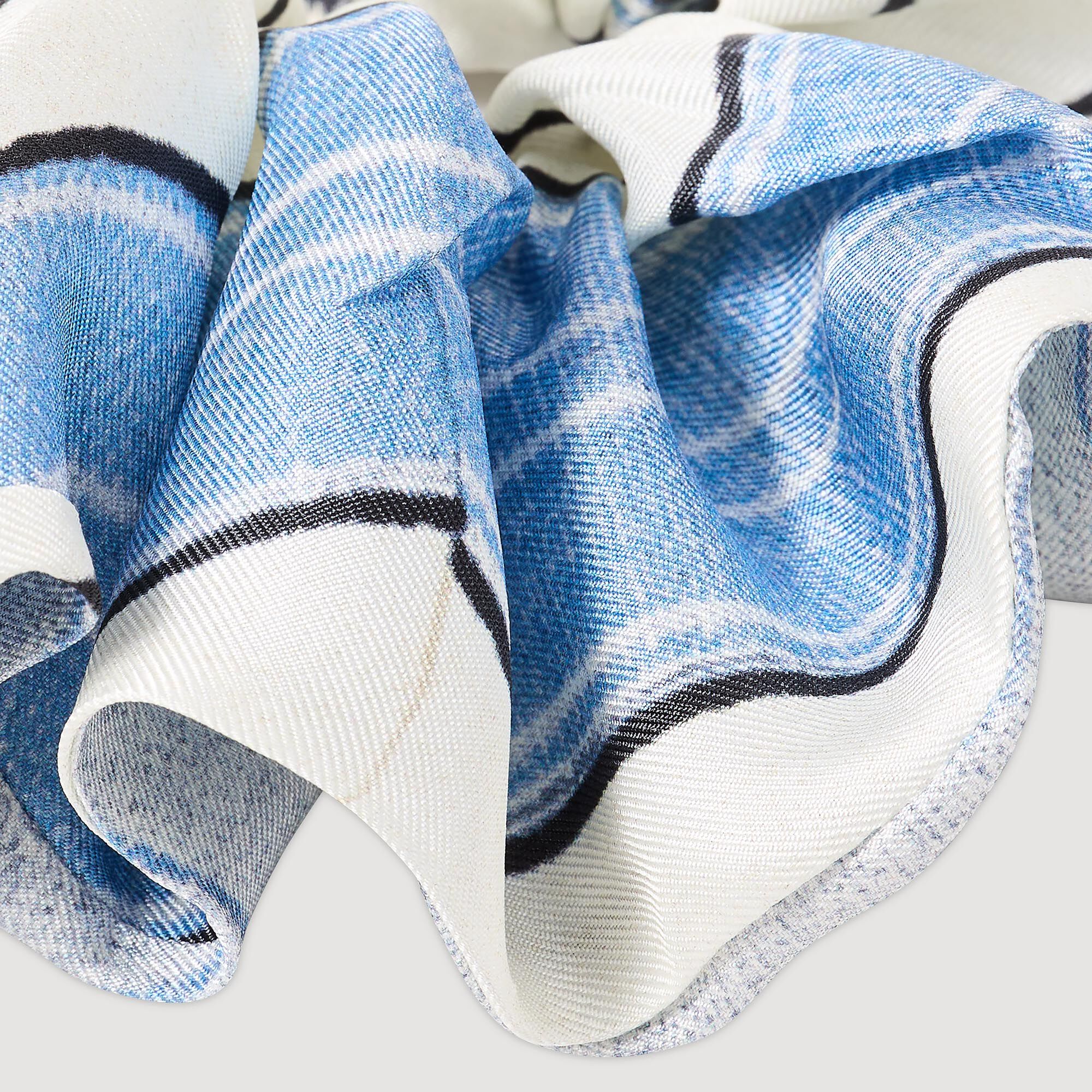 Striped silk scrunchie