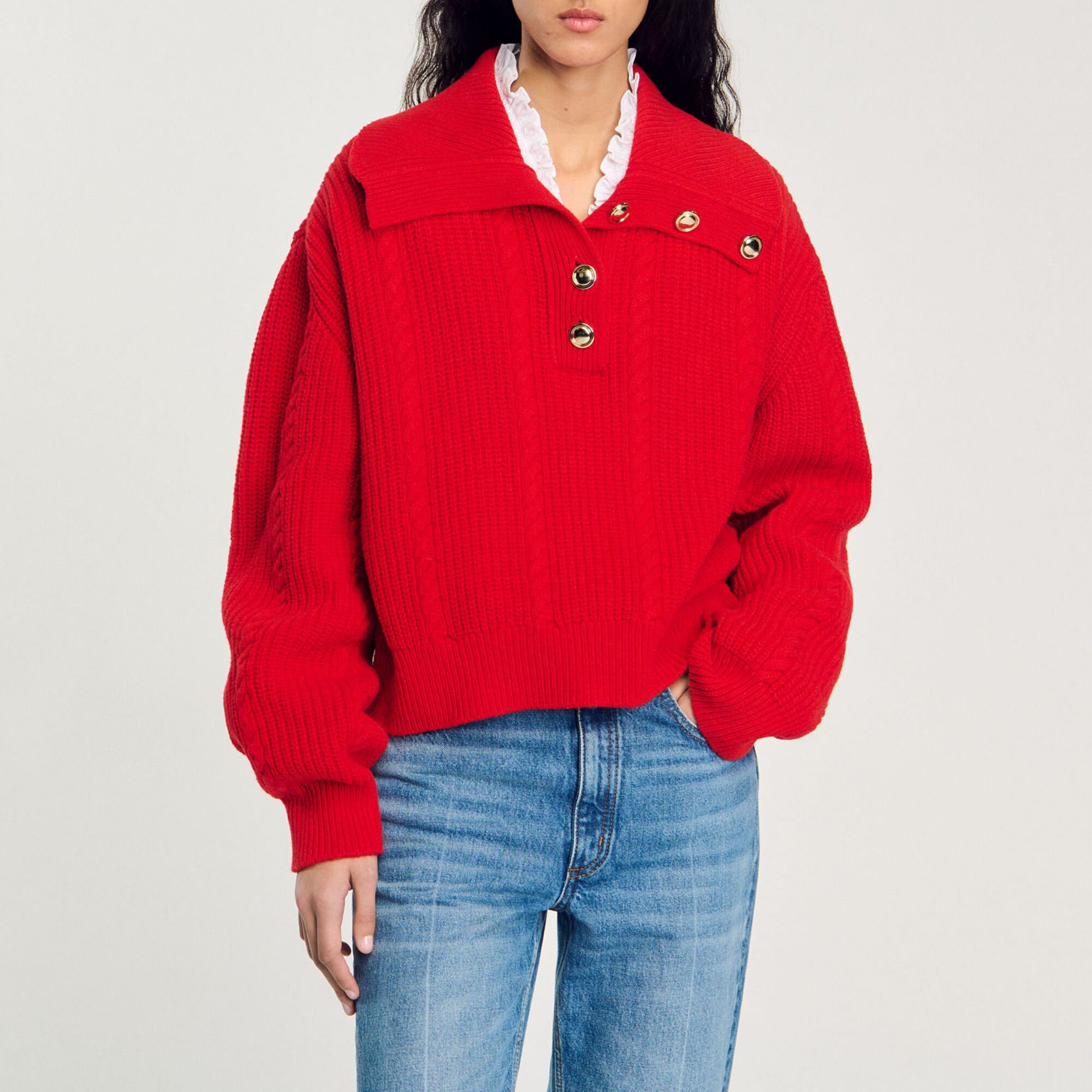 Buttoned Neck Sweater