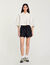 Rhinestone wide-leg shorts