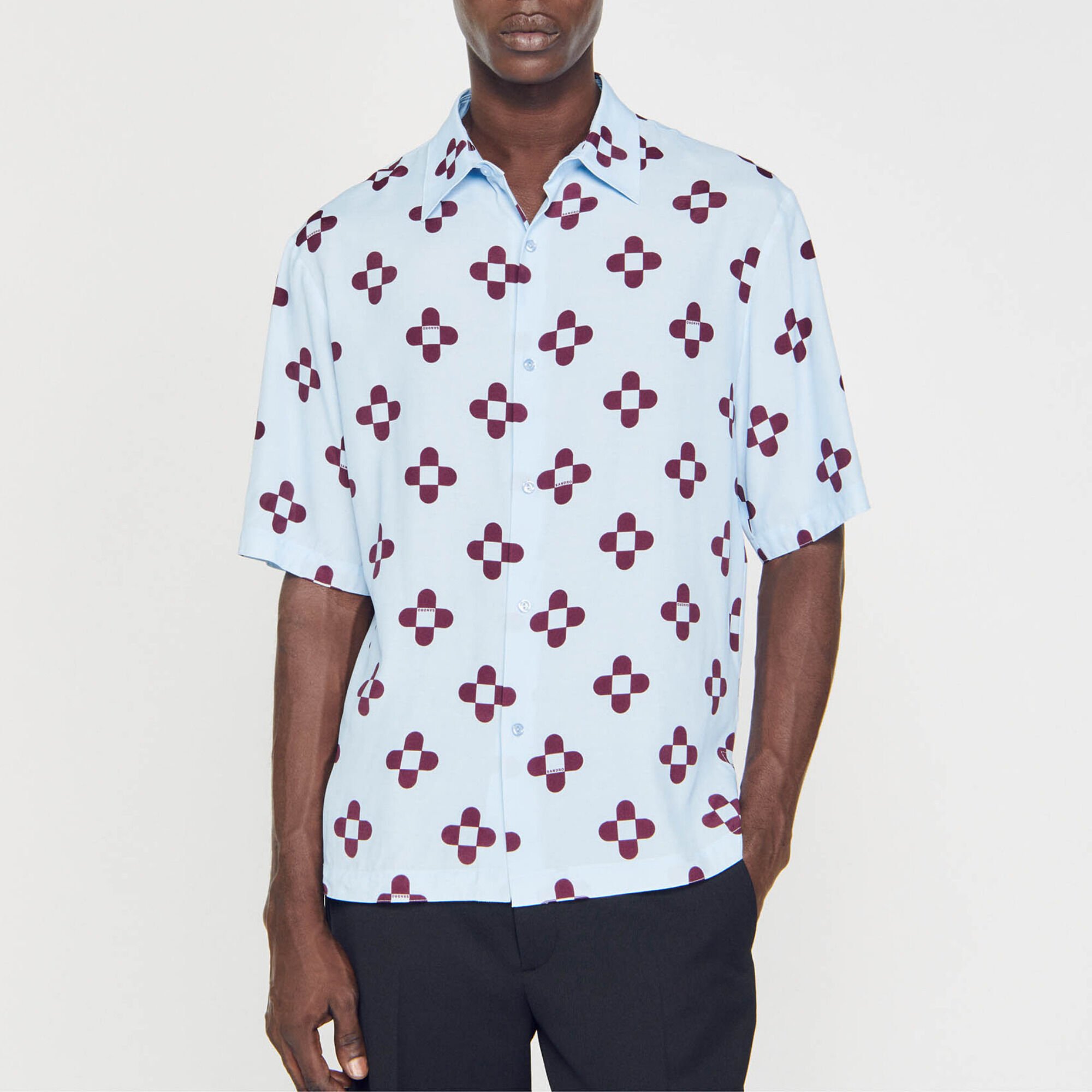 Cross Flower short-sleeved shirt