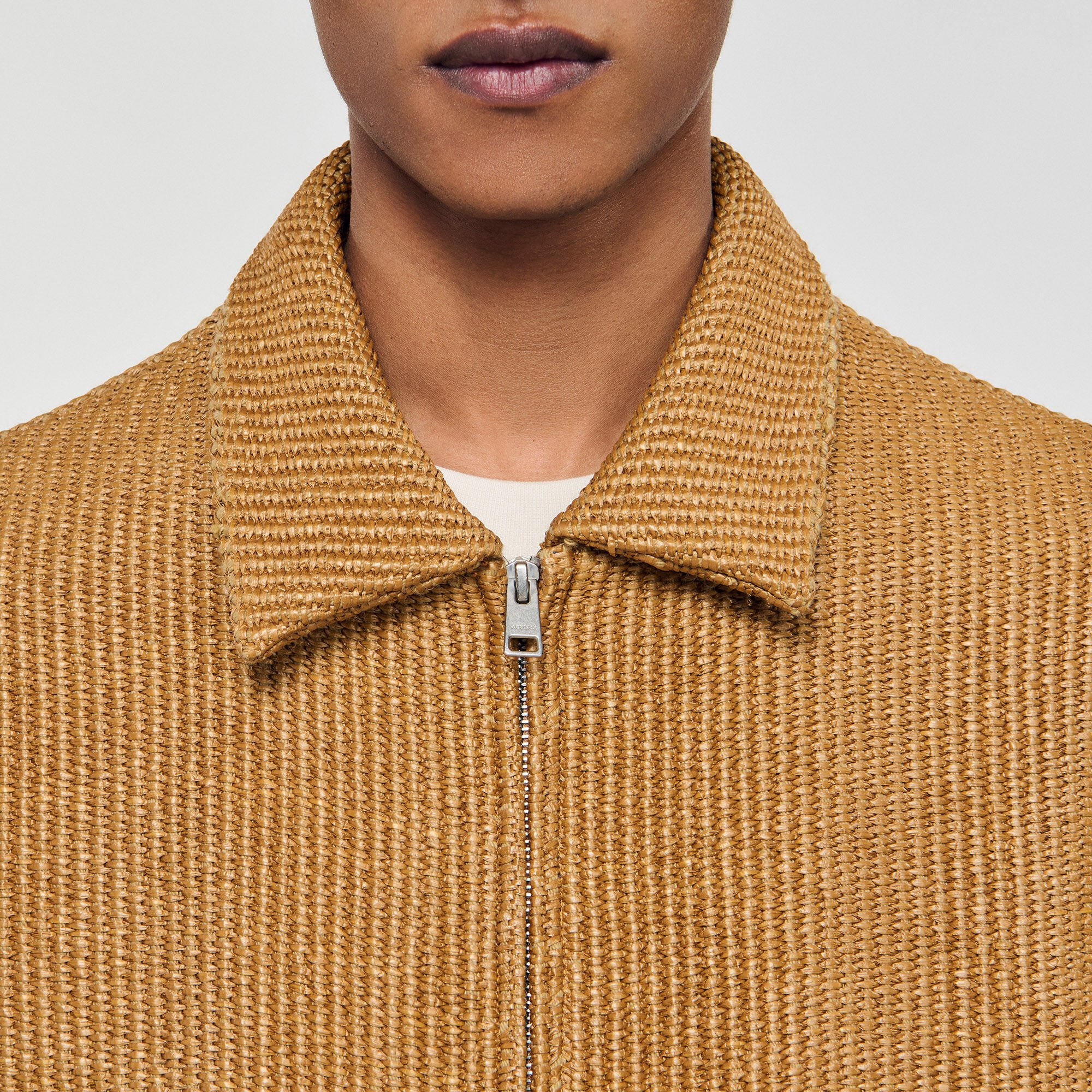 【海外限定】Sandroジャケット☆Checked High-Neck Woven Jacket Sandro Oversized Bomber Jacket | Saks Fifth Avenue