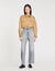 Low-waisted straight-leg jeans