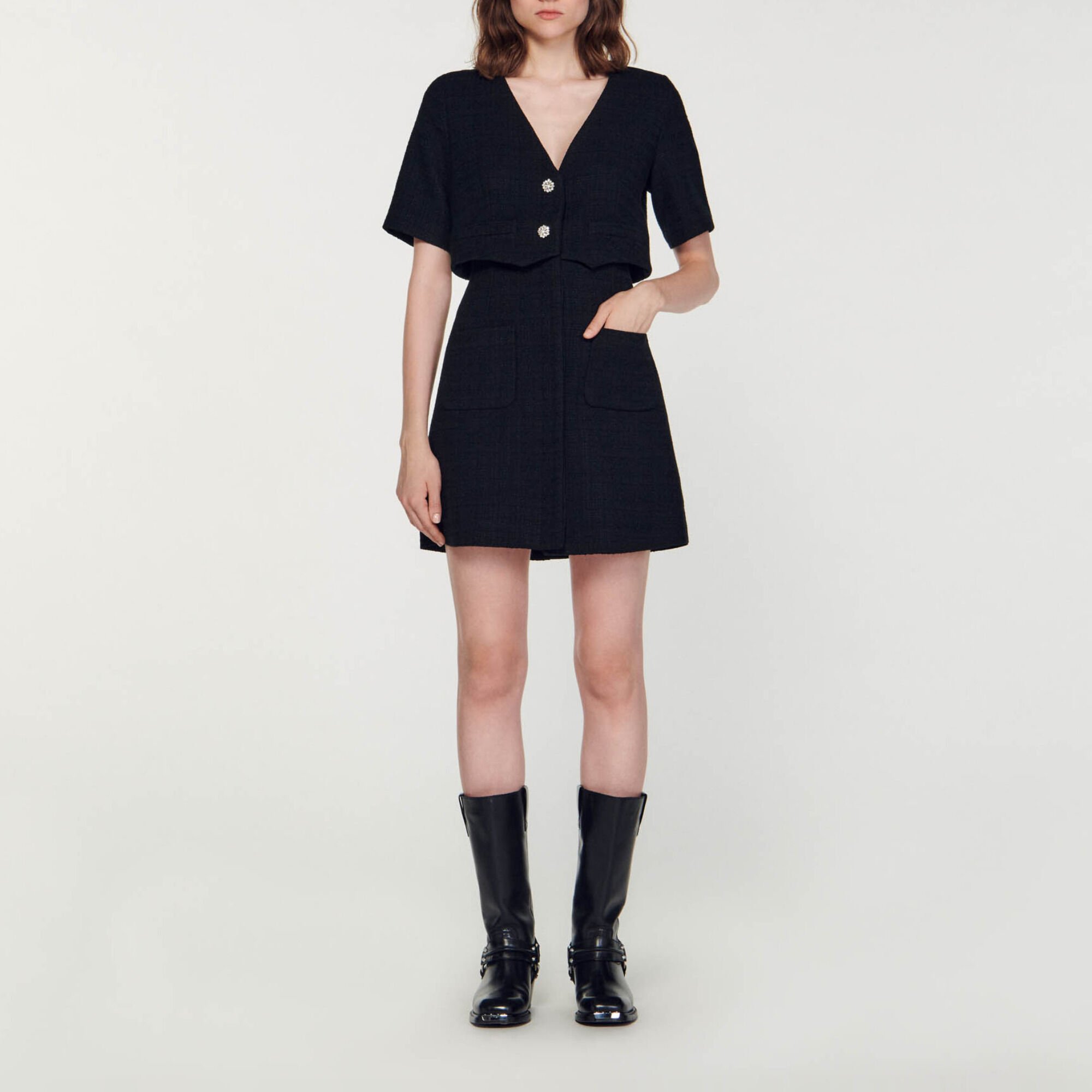 Short tweed dress