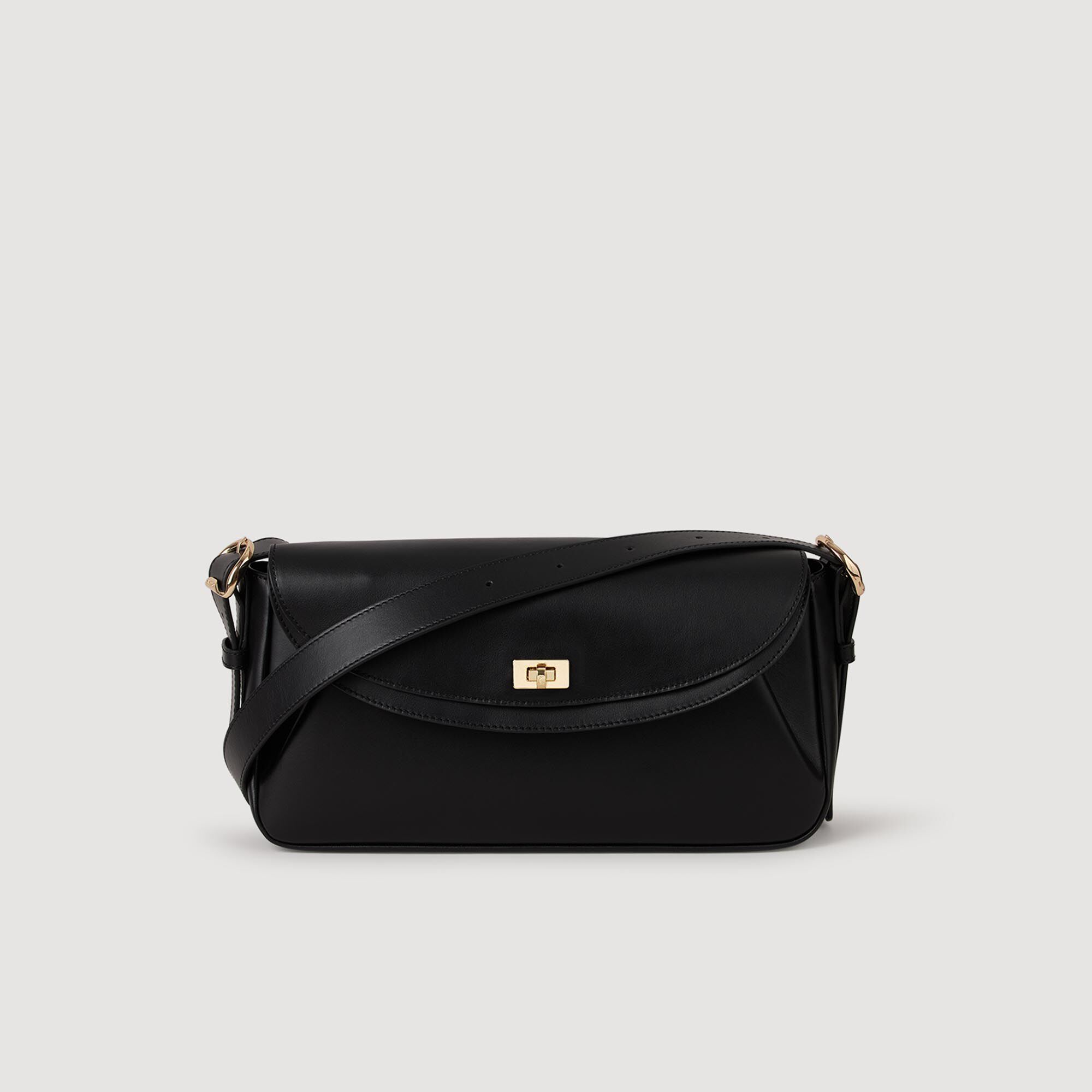 Le Mambo plain leather bag in Black for Women | Sandro Paris