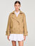 Short oversized trench coat