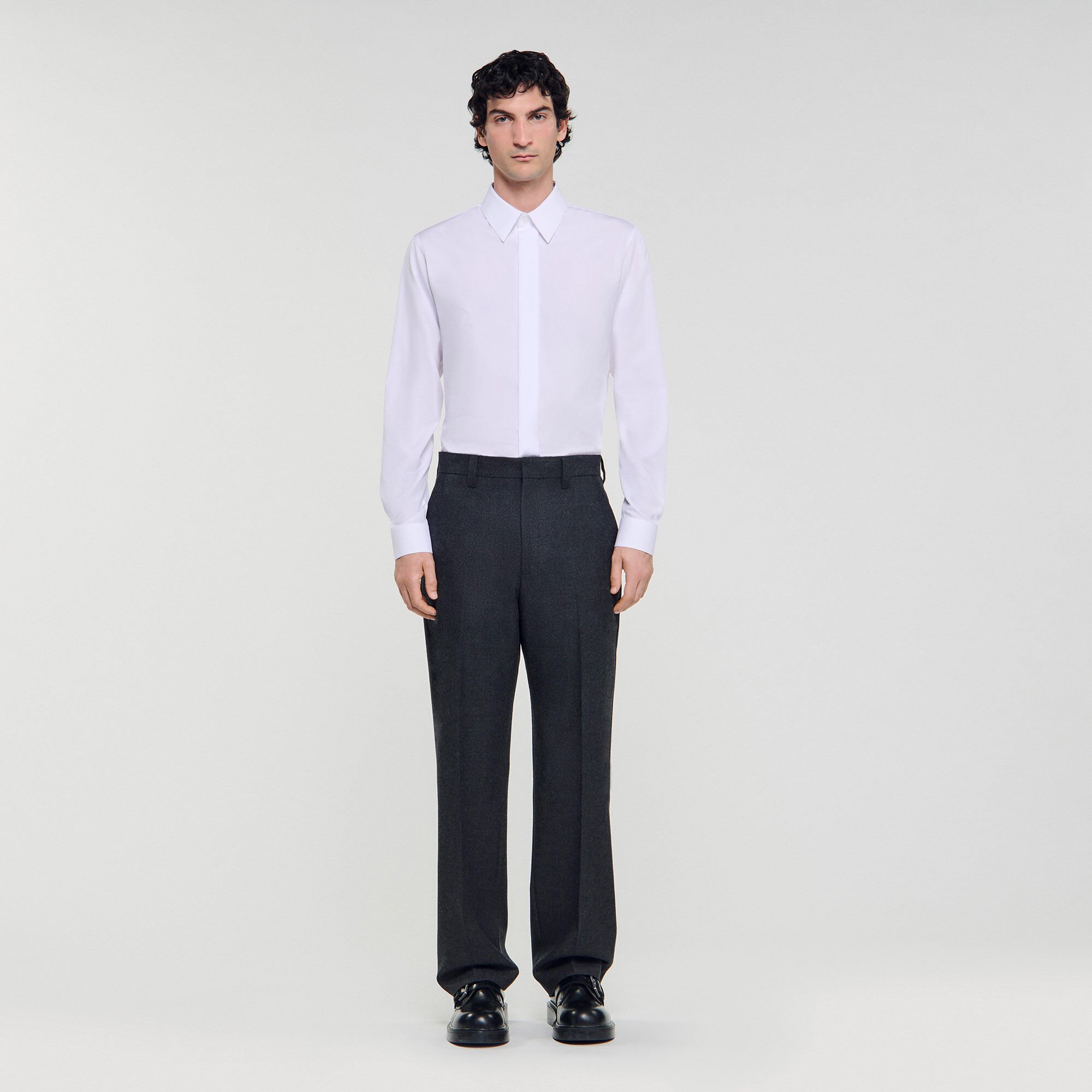 Wool suit trousers