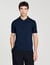 Knitted polo shirt with zip collar