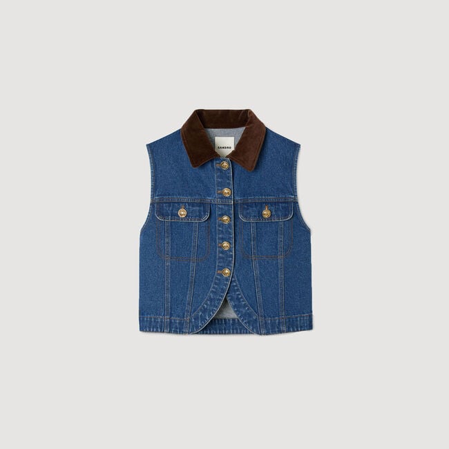 Sleeveless denim jacket