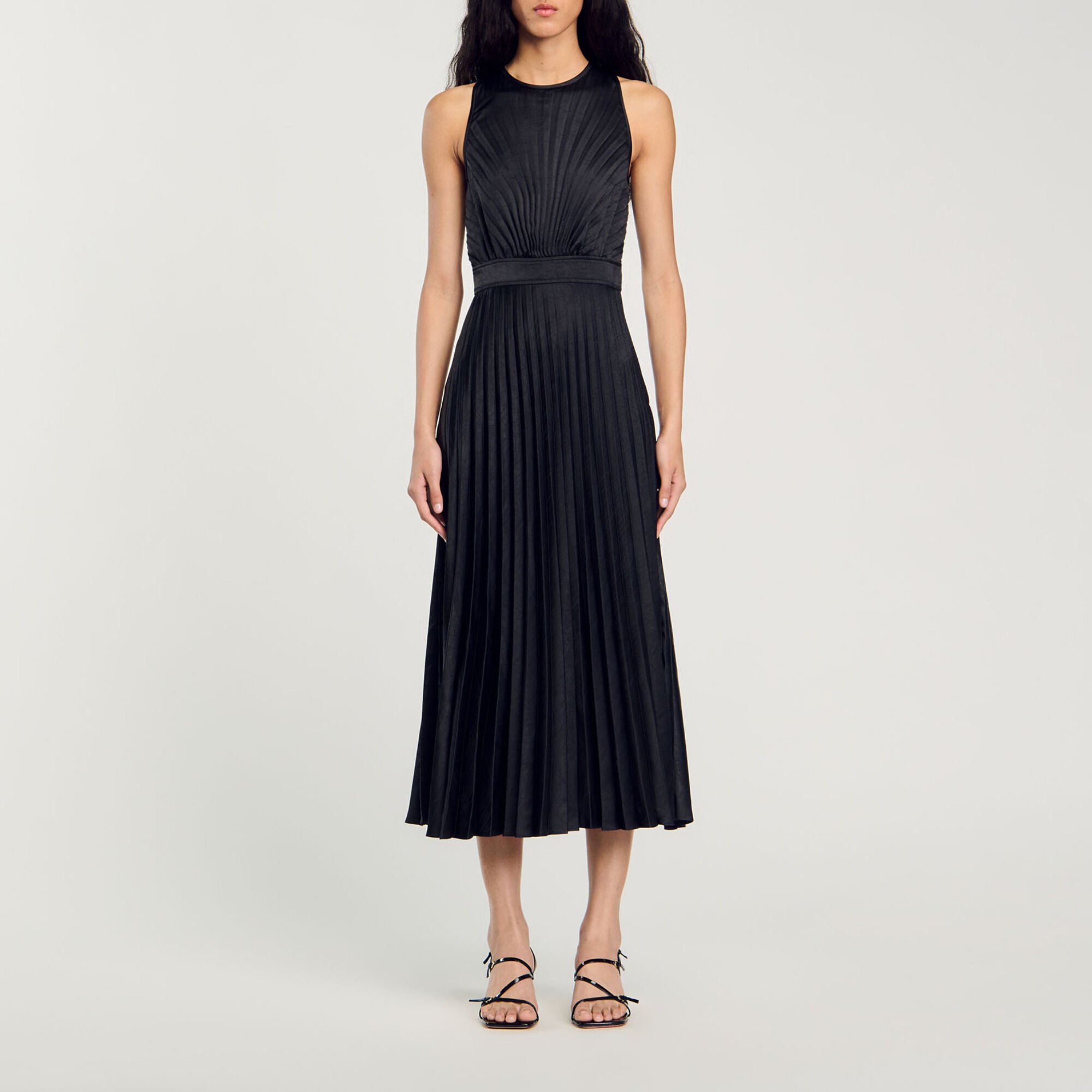 Pleated maxi dress