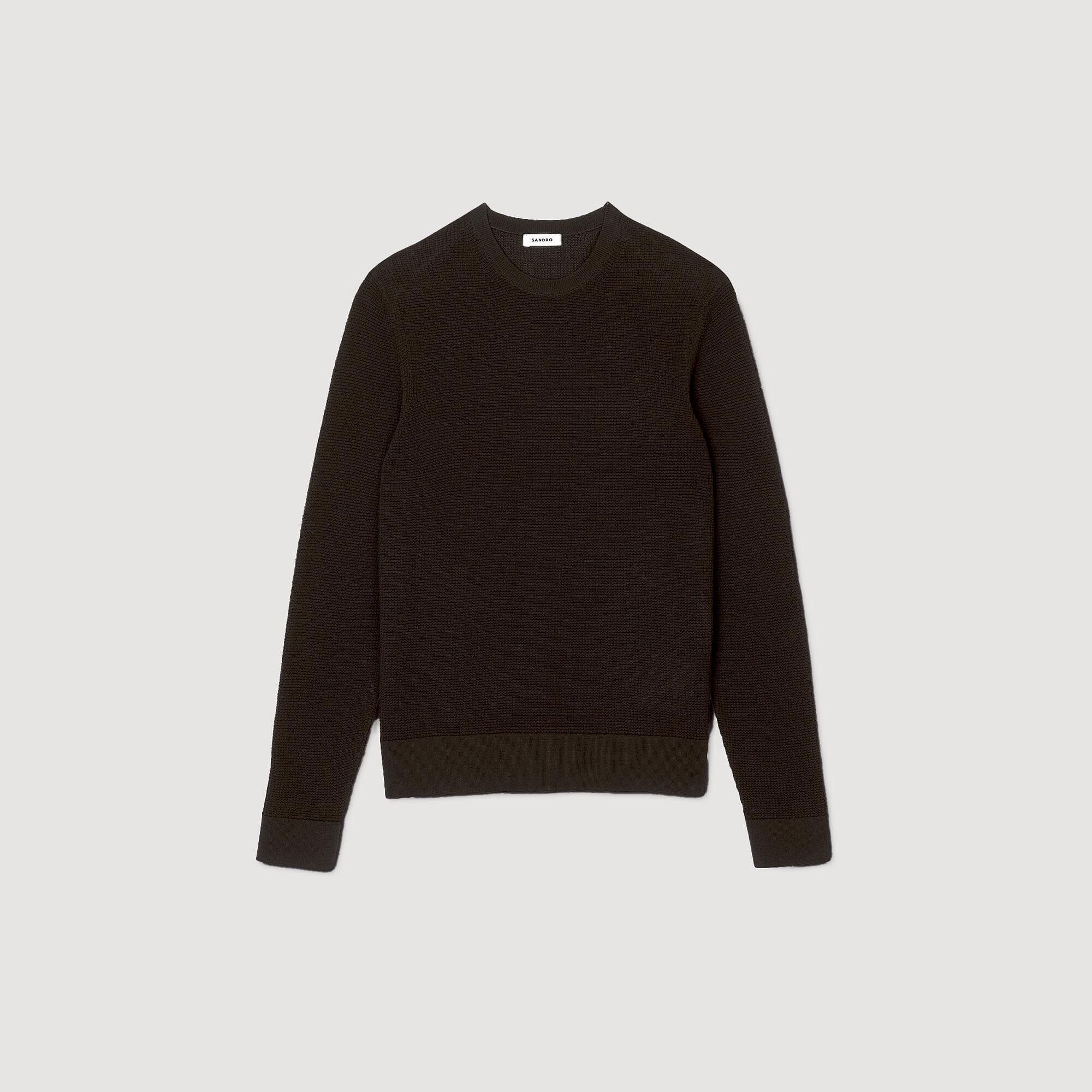 Textured knit sweater