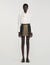 Mini checked pleated skirt