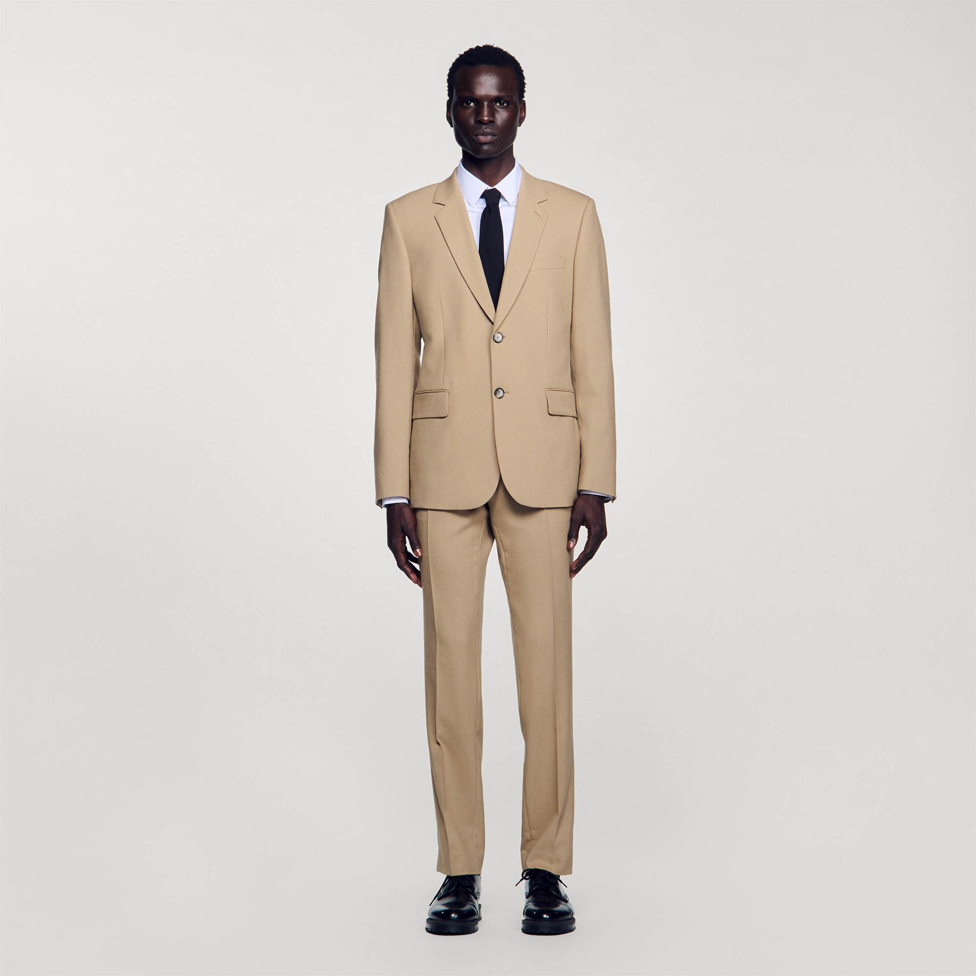 Wool suit jacket white / beige for Men | Sandro Paris