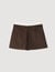Drawstring pleated skort