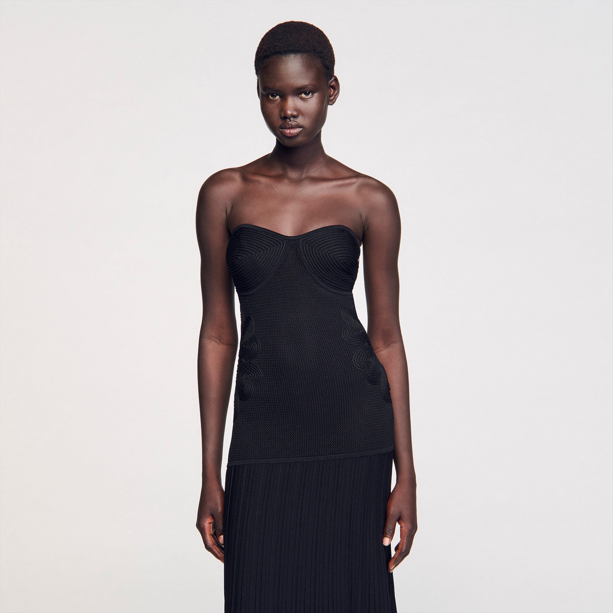 Bustier knit dress