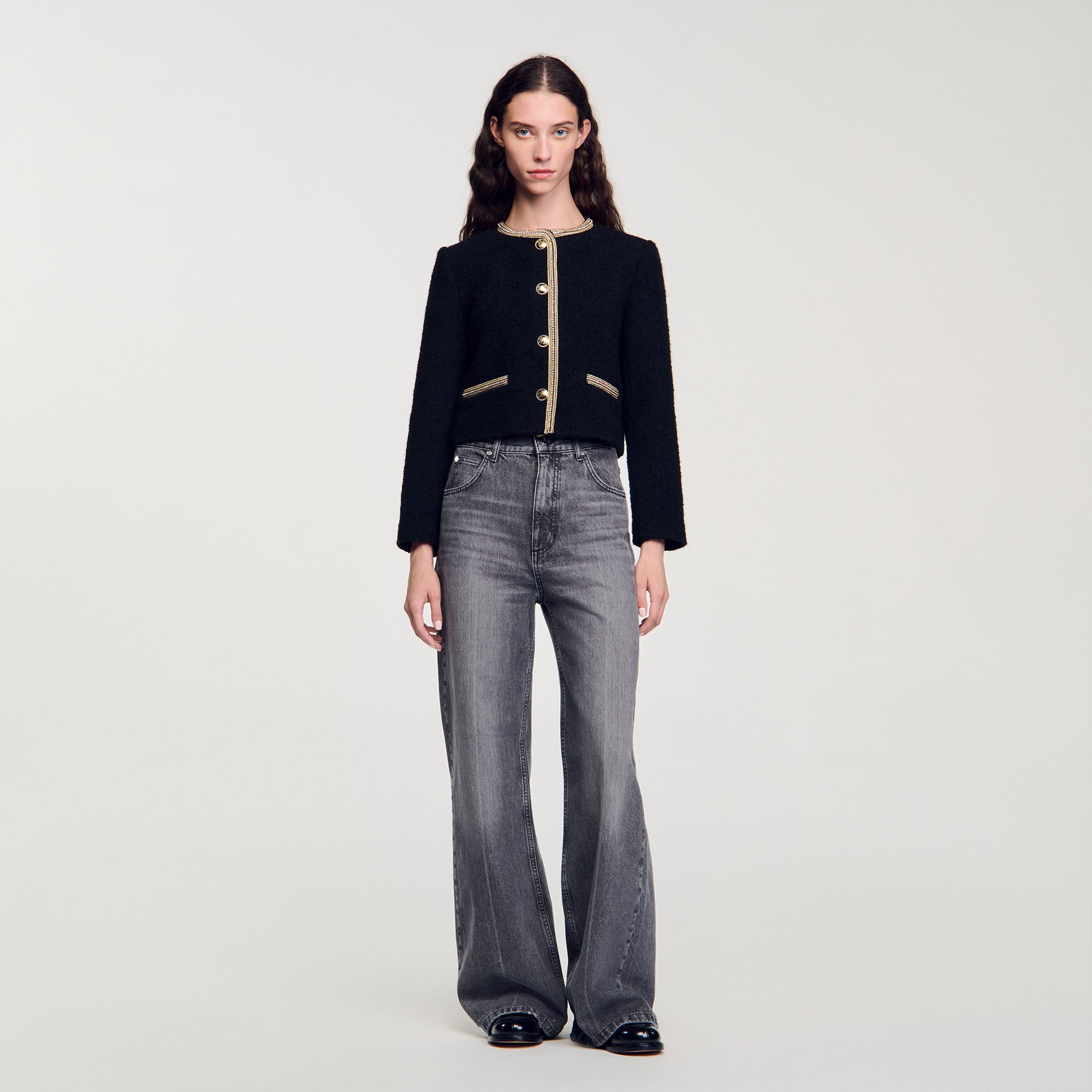 Cropped tweed jacket