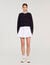 Cardigan with removable ruffle collar