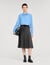 Long pleated rhinestone skirt
