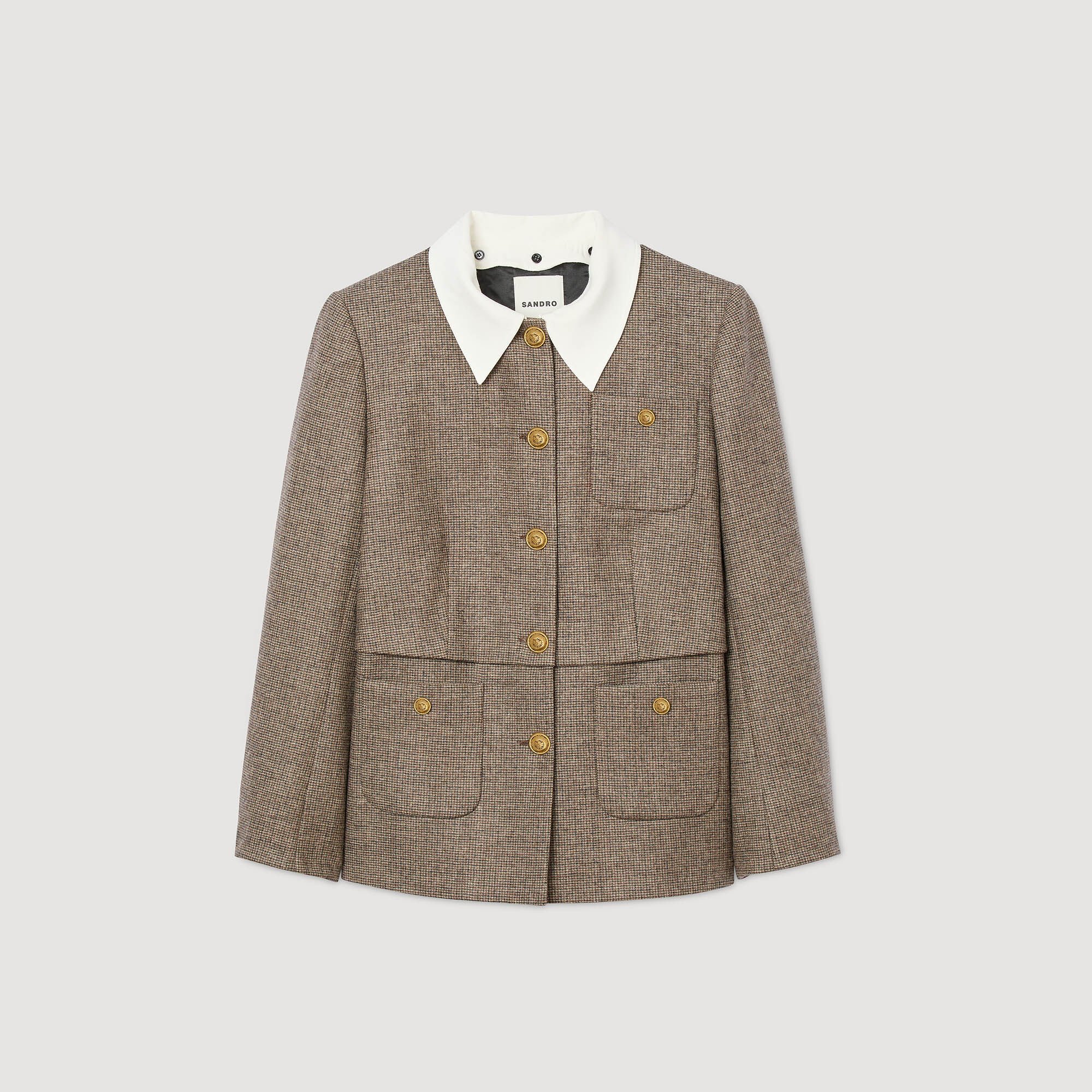Houndstooth suit jacket