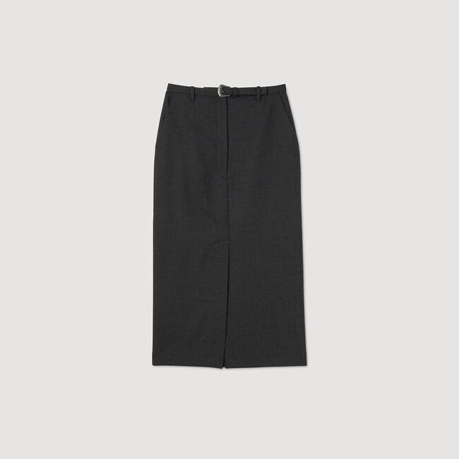 Western buckled pencil skirt