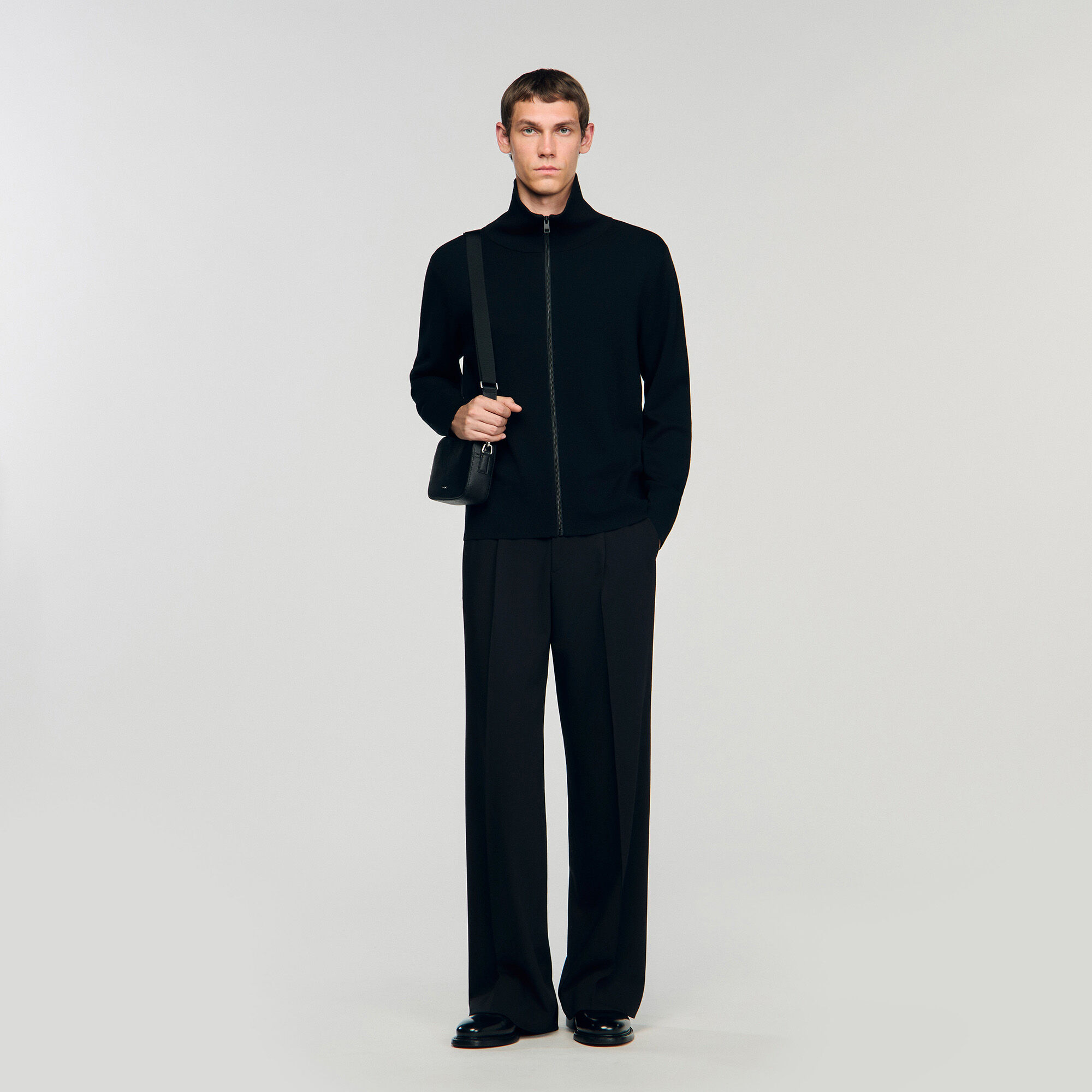 SANDRO ニットジャケット Knit jacket blue for Men | Sandro Paris