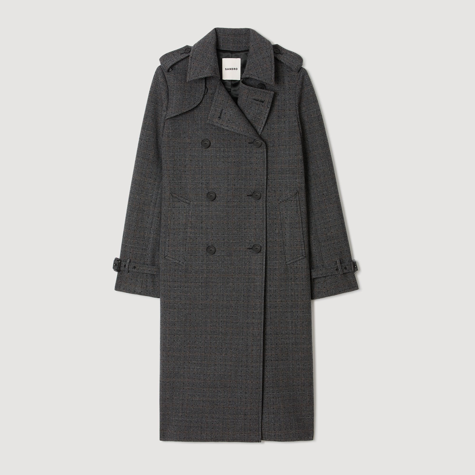 Rhinestone trench coat
