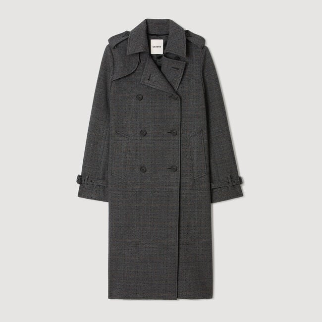 Rhinestone trench coat