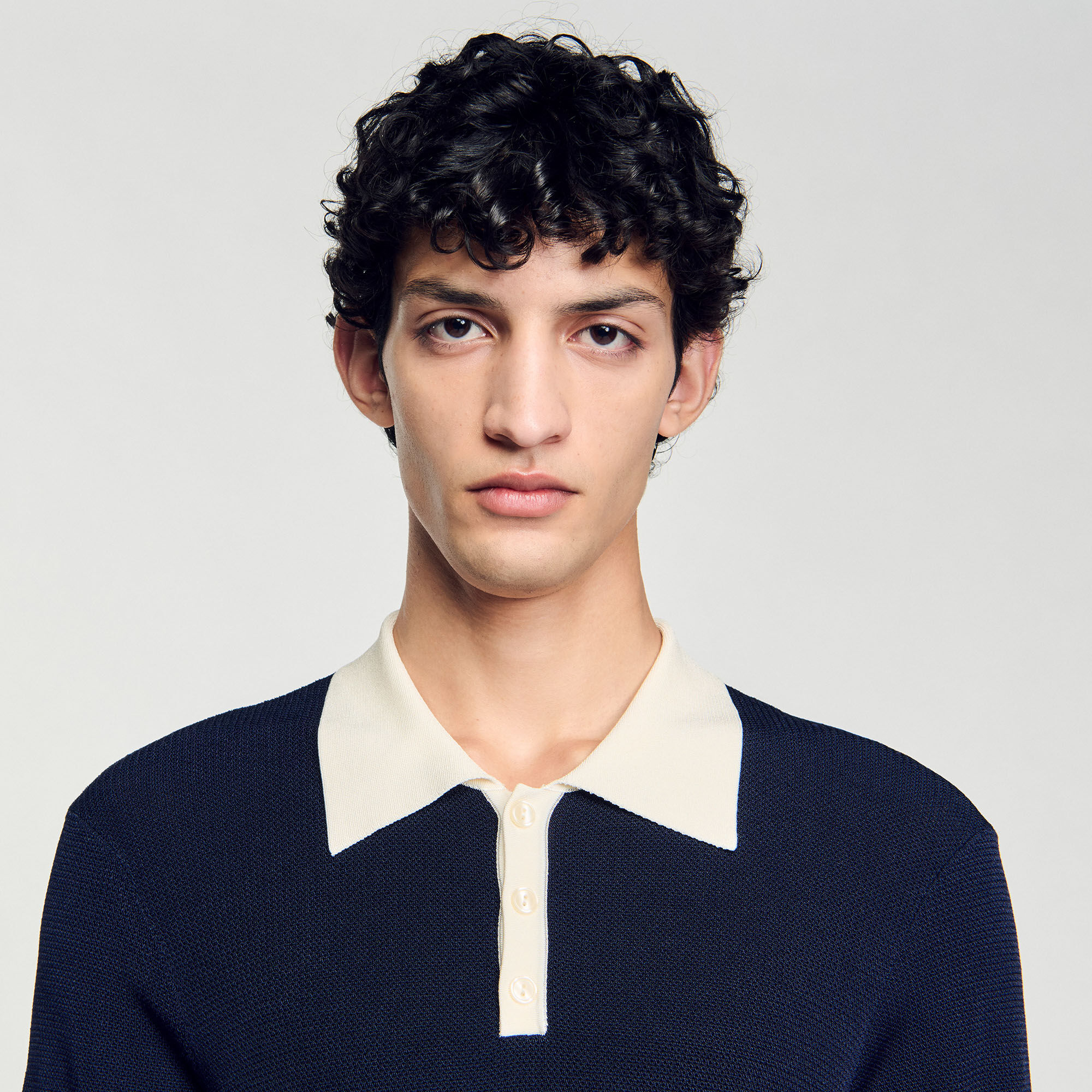 Two-tone polo shirt