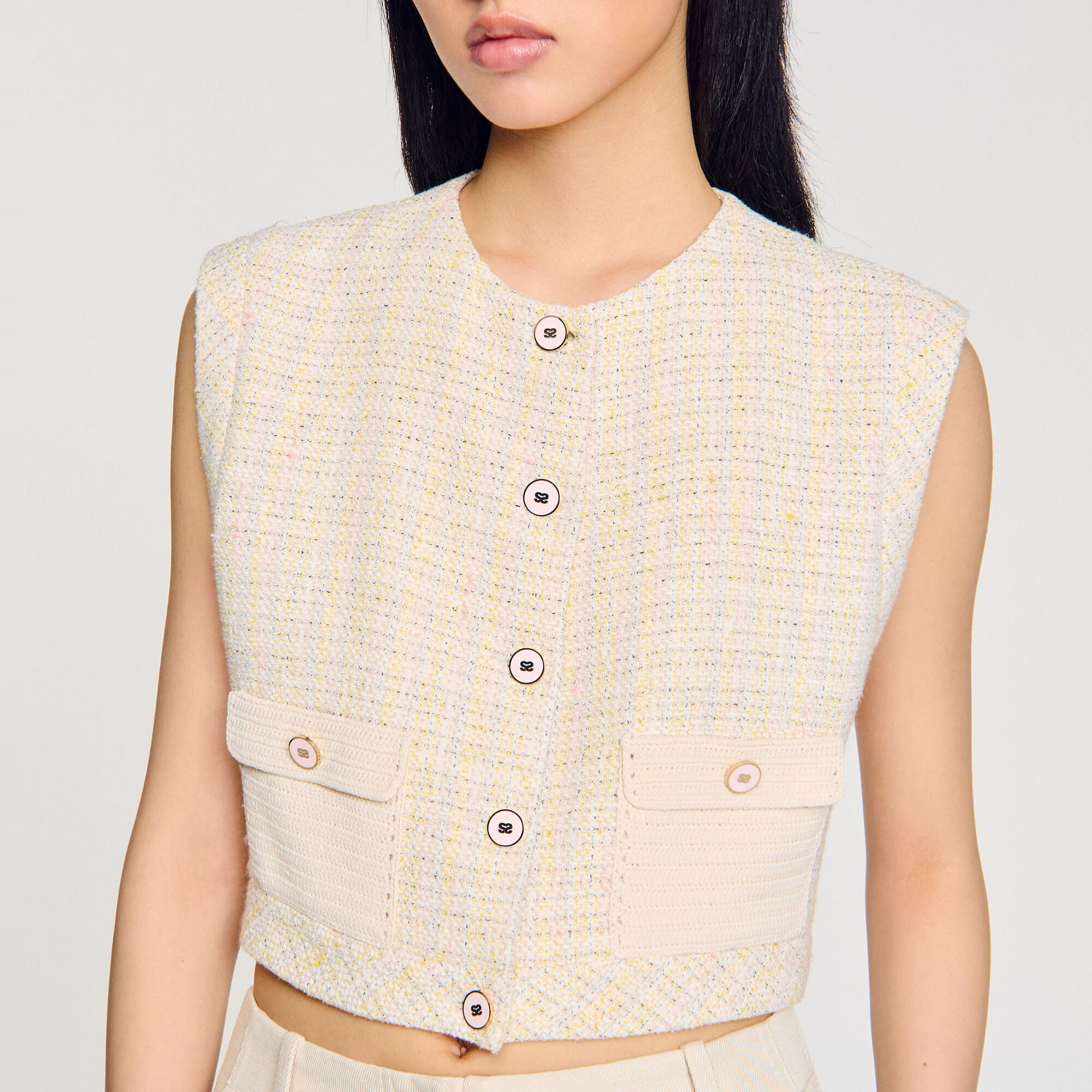 Decorative tweed jacket