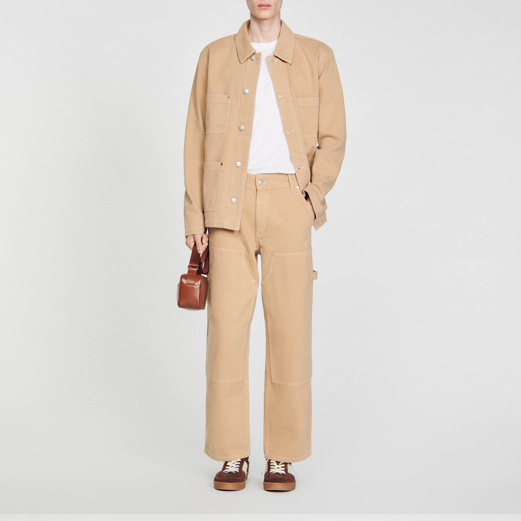 Cotton canvas carpenter trousers