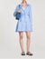 Striped tie-front shirt dress