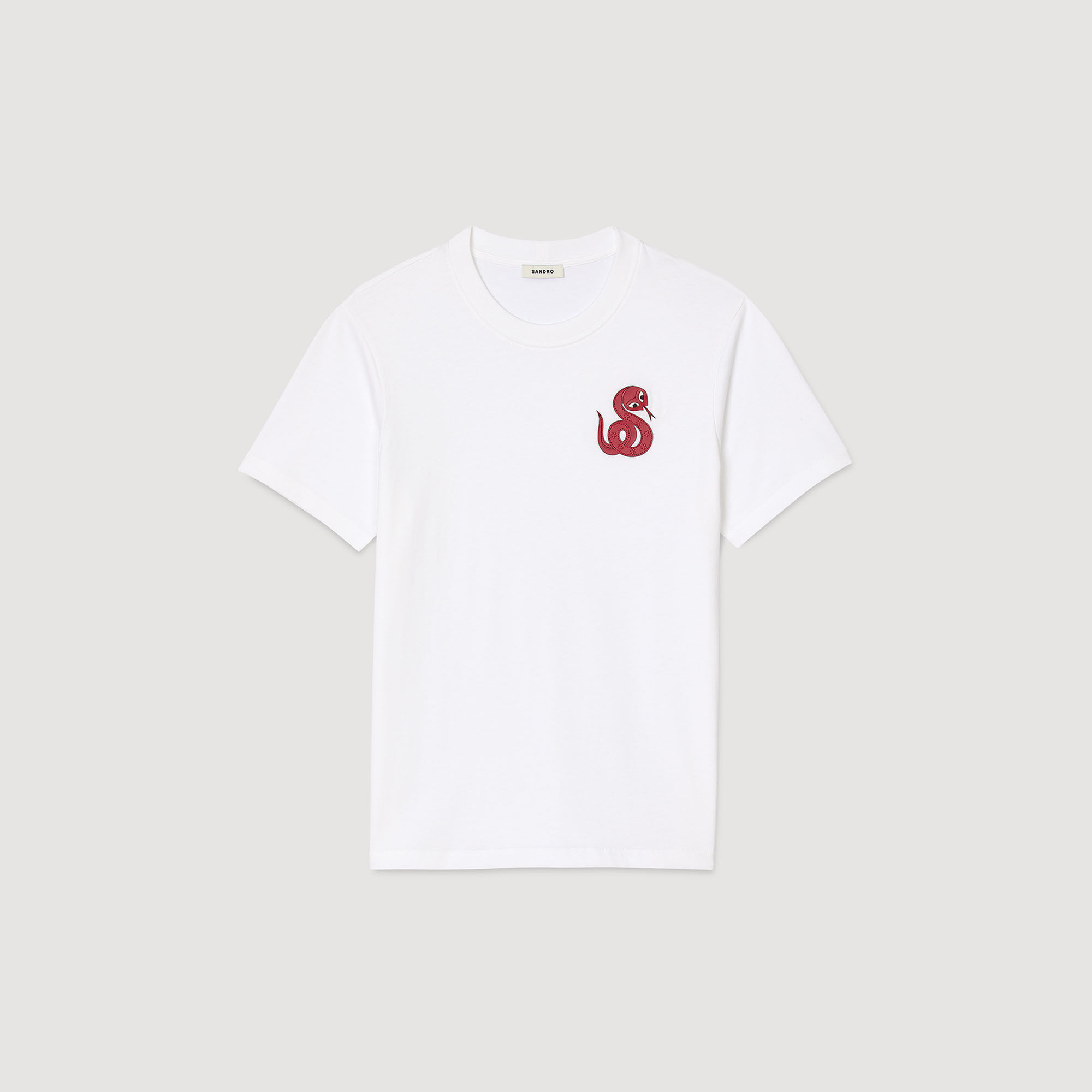 T-shirt with snake detail