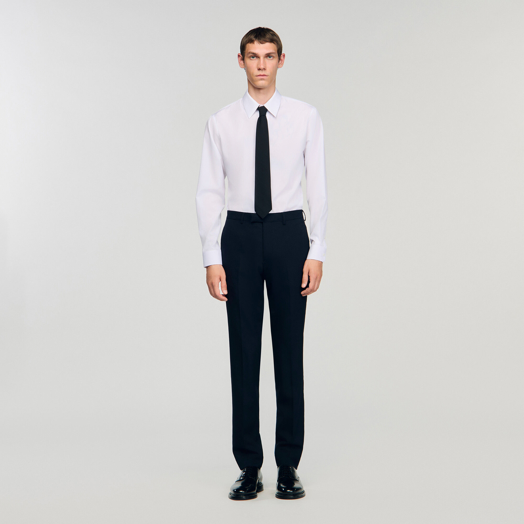 Wool suit trousers