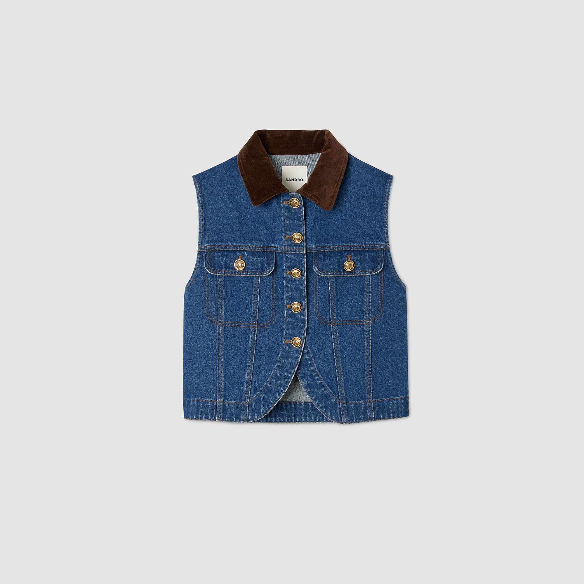 Sleeveless denim jacket