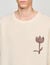 Wool sweater with flower detail