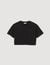 Cropped T-shirt with rhinestones